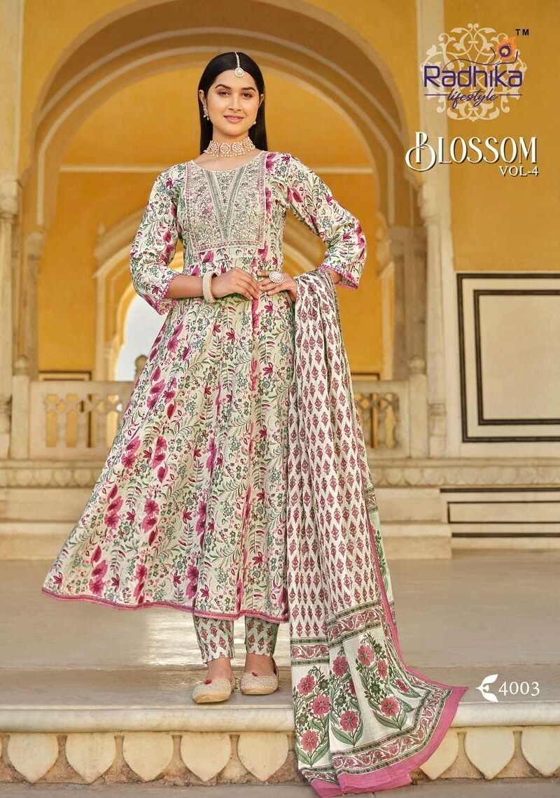 Radhika Lifestyle Blossom Vol 4 Top Bottom Duppata