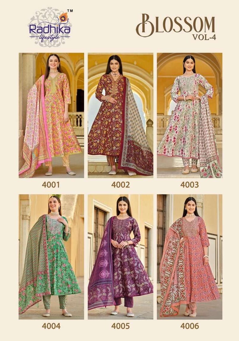 Radhika Lifestyle Blossom Vol 4 Top Bottom Duppata