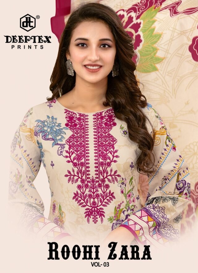 Deeptex Prints Roohi Zara Karachi Vol 3 Cotton Dress Material