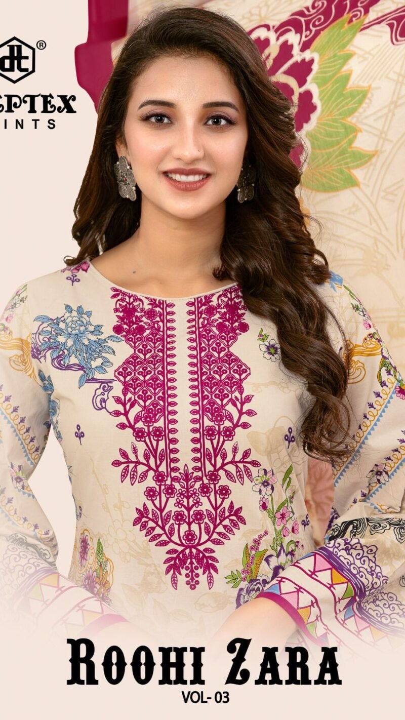 Deeptex Prints Roohi Zara Karachi Vol 3 Cotton Dress Material