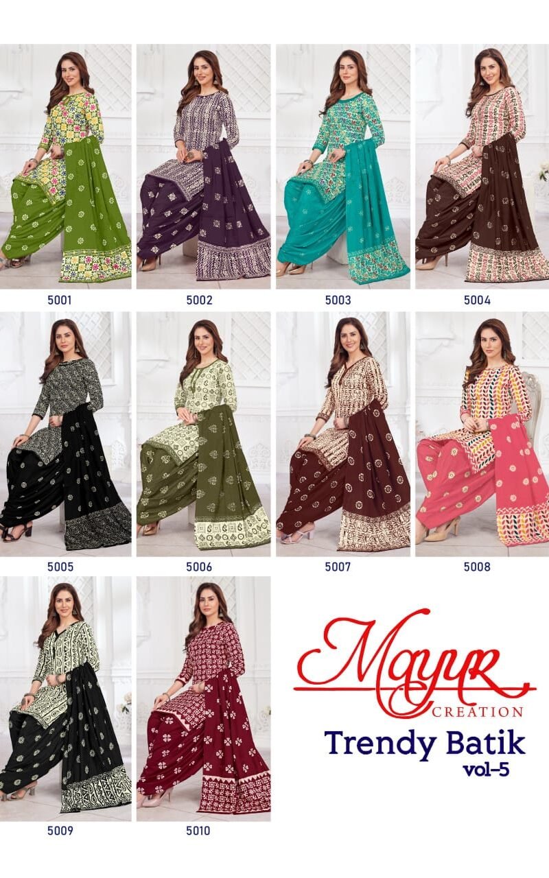 Mayur Trendy Batik Vol 5 Cotton Dress Material