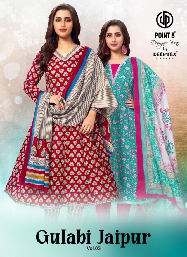 Deeptex Gulabi Jaipur Vol-3 Anarkali Kurti Set (11)