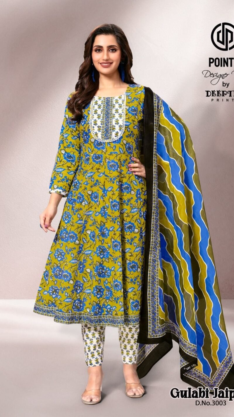 Deeptex Gulabi Jaipur Vol-3 Anarkali Kurti Set (6)
