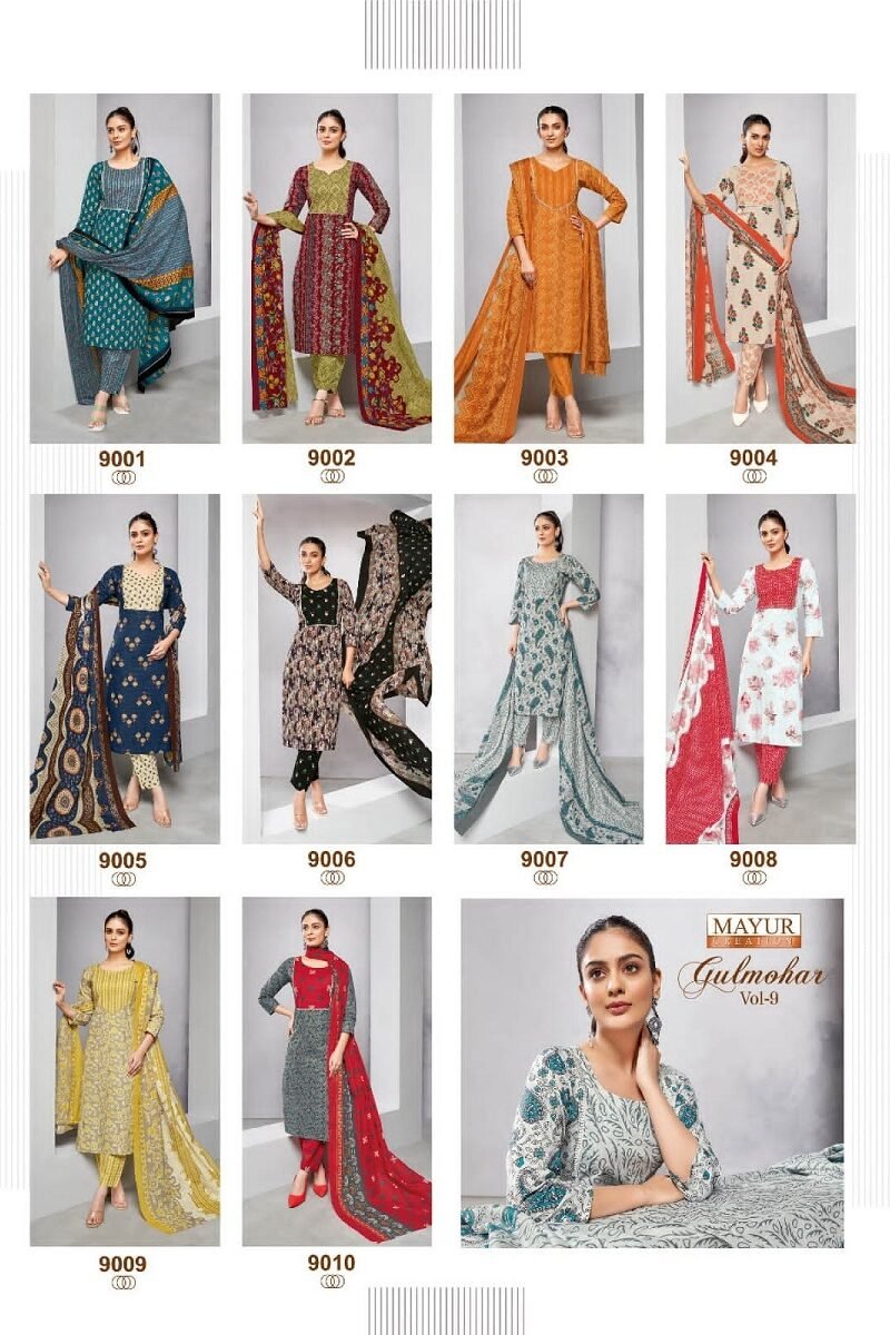 MAYUR GULMOHAR VOL-9 Dress Material Ethnic Suits (8)