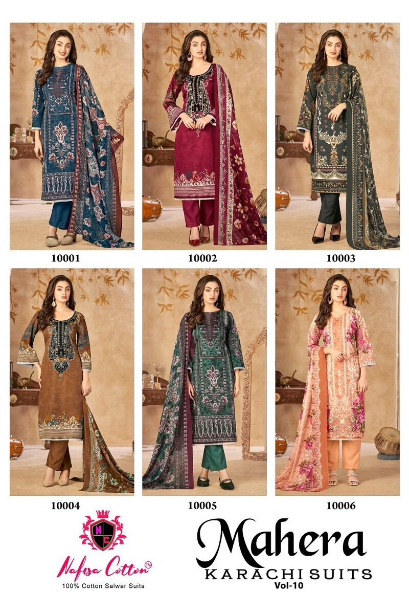 Nafisa Mahera Vol-10 Karachi Dress Material in the UK (8)