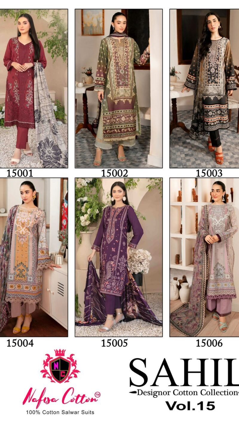 SAHIL DESIGNOR COTTON COLLECTION VOL 15 Premium Dress Material