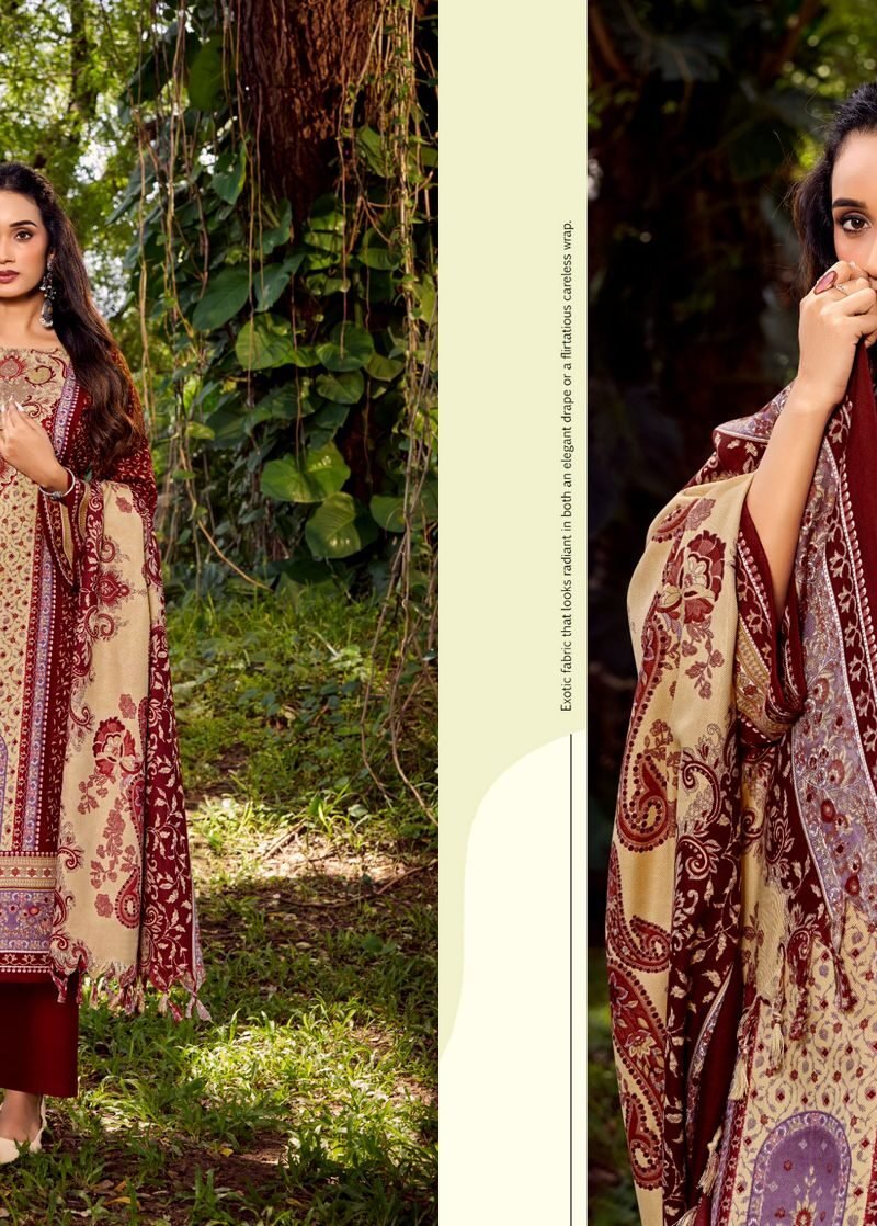 Zulfat Naaz Woollen Pashmina Dress Material Set