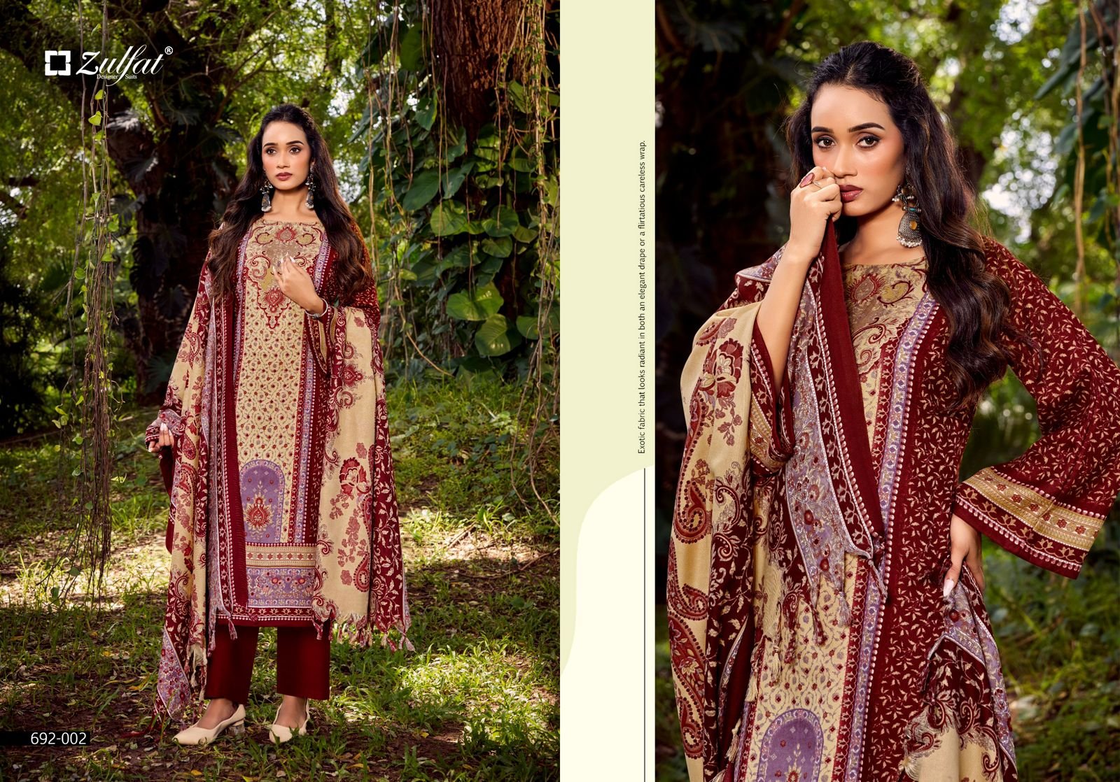 Zulfat Naaz Woollen Pashmina Dress Material Set