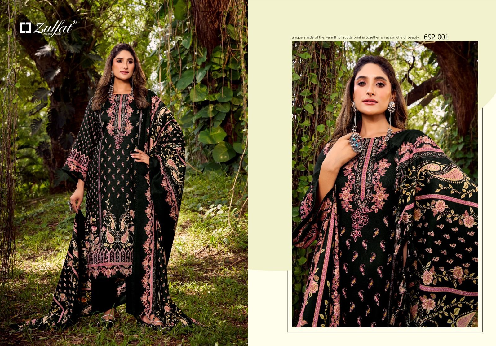 Zulfat Naaz Woollen Pashmina Dress Material Set