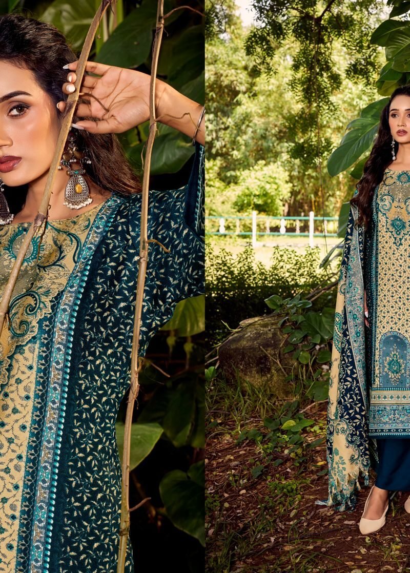 Zulfat Naaz Woollen Pashmina Dress Material Set