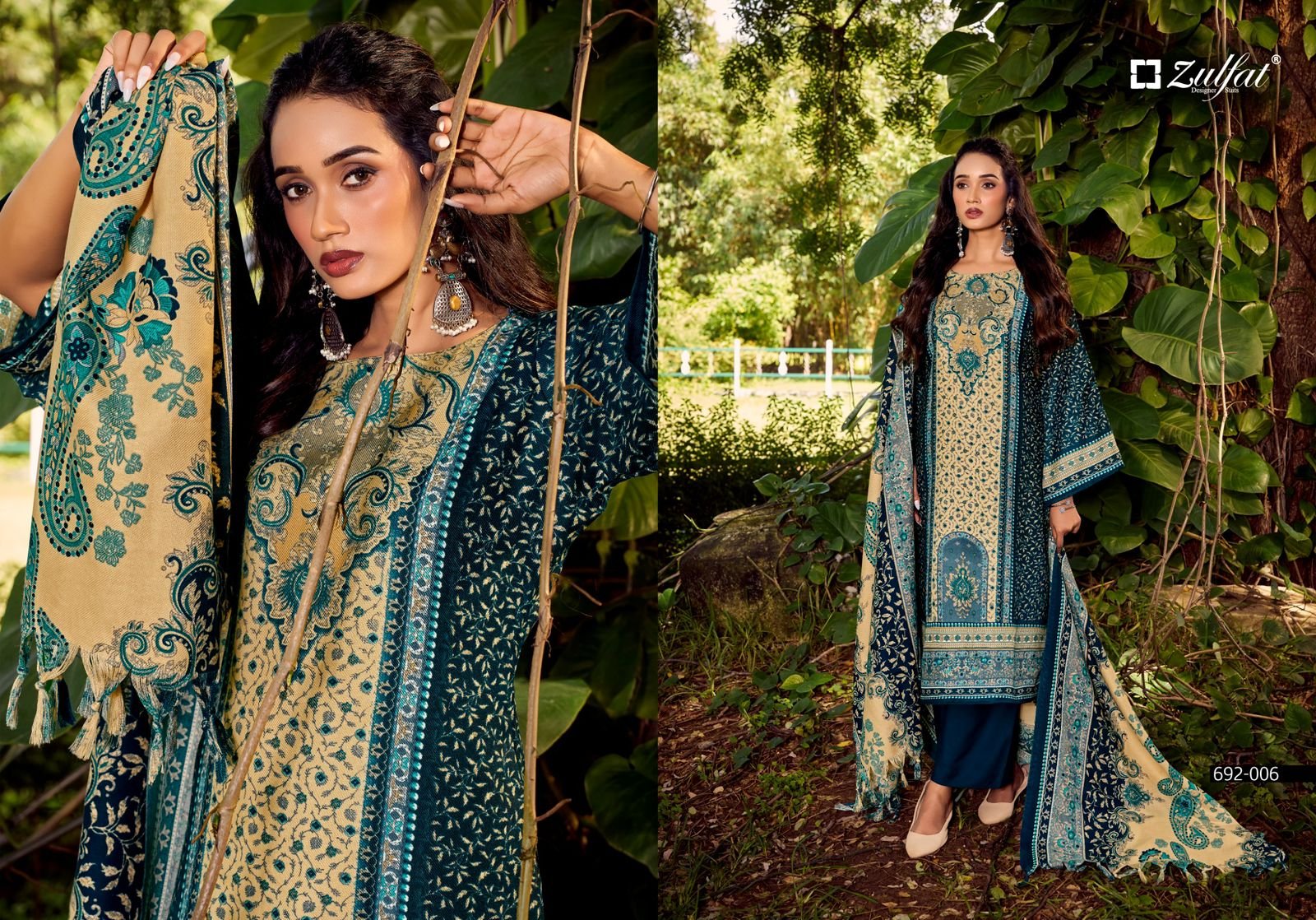 Zulfat Naaz Woollen Pashmina Dress Material Set