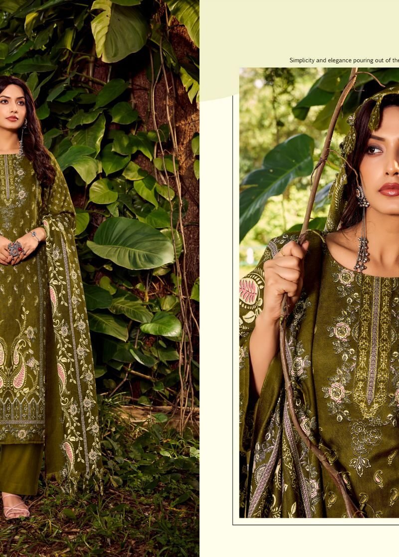 Zulfat Naaz Woollen Pashmina Dress Material Set