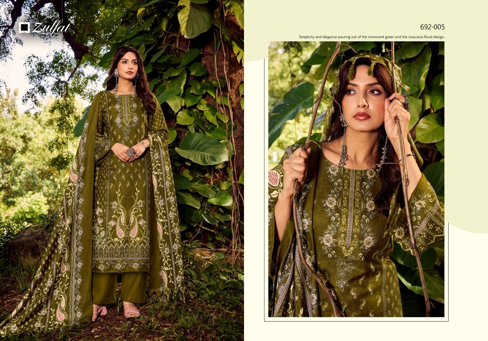 Zulfat Naaz Woollen Pashmina Dress Material Set