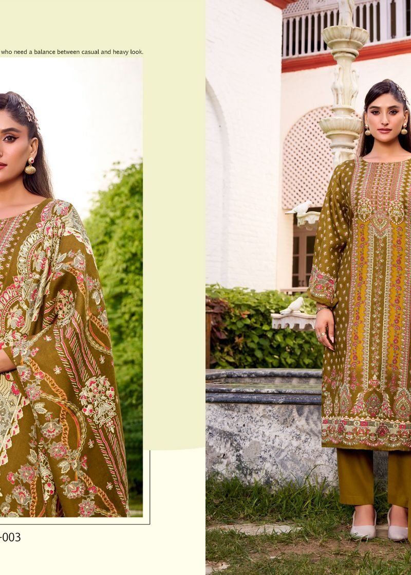 Zulfat Naaz Woollen Pashmina Dress Material Set