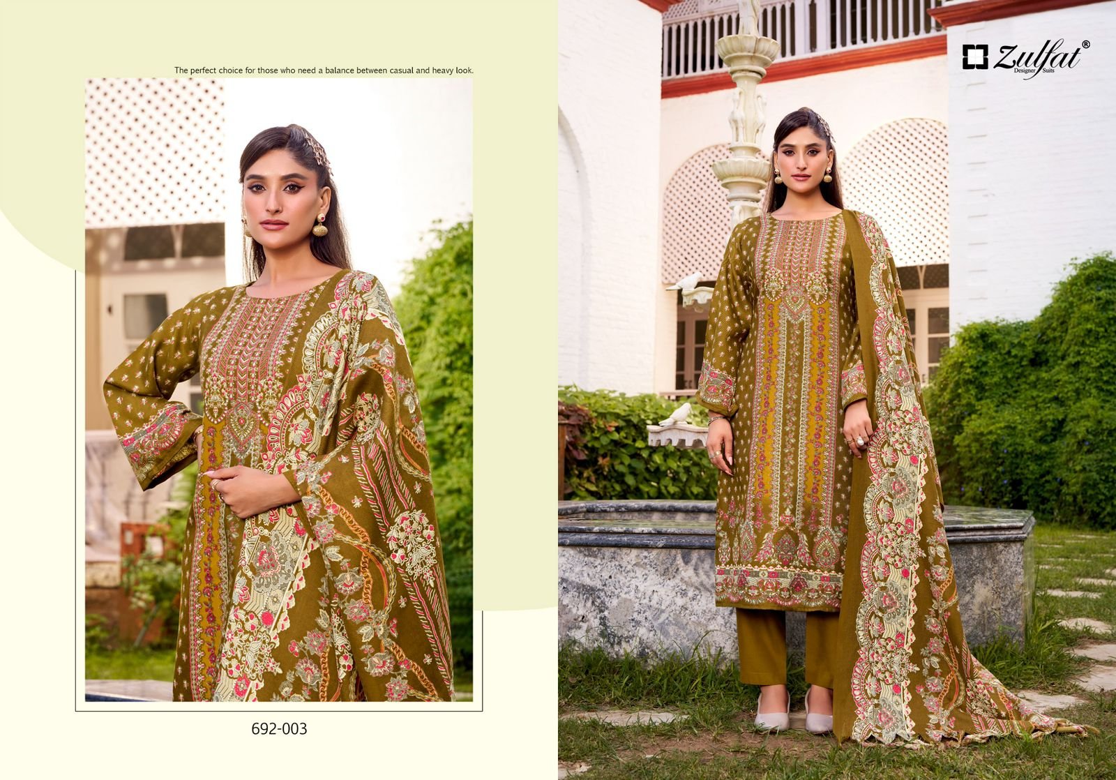Zulfat Naaz Woollen Pashmina Dress Material Set
