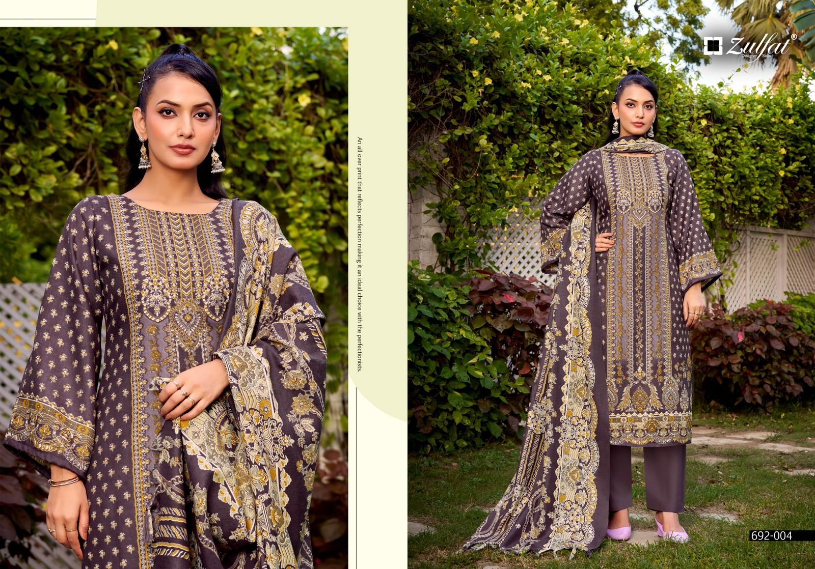 Zulfat Naaz Woollen Pashmina Dress Material Set