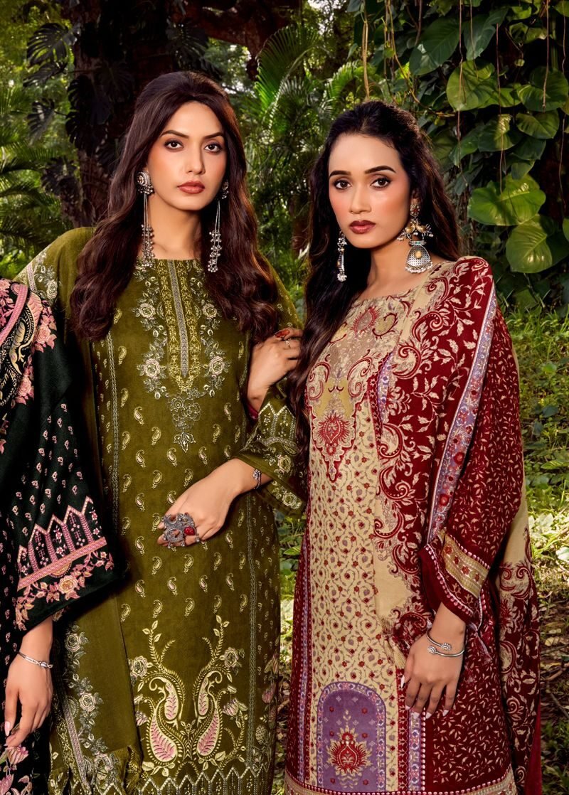 Zulfat Naaz Woollen Pashmina Dress Material Set