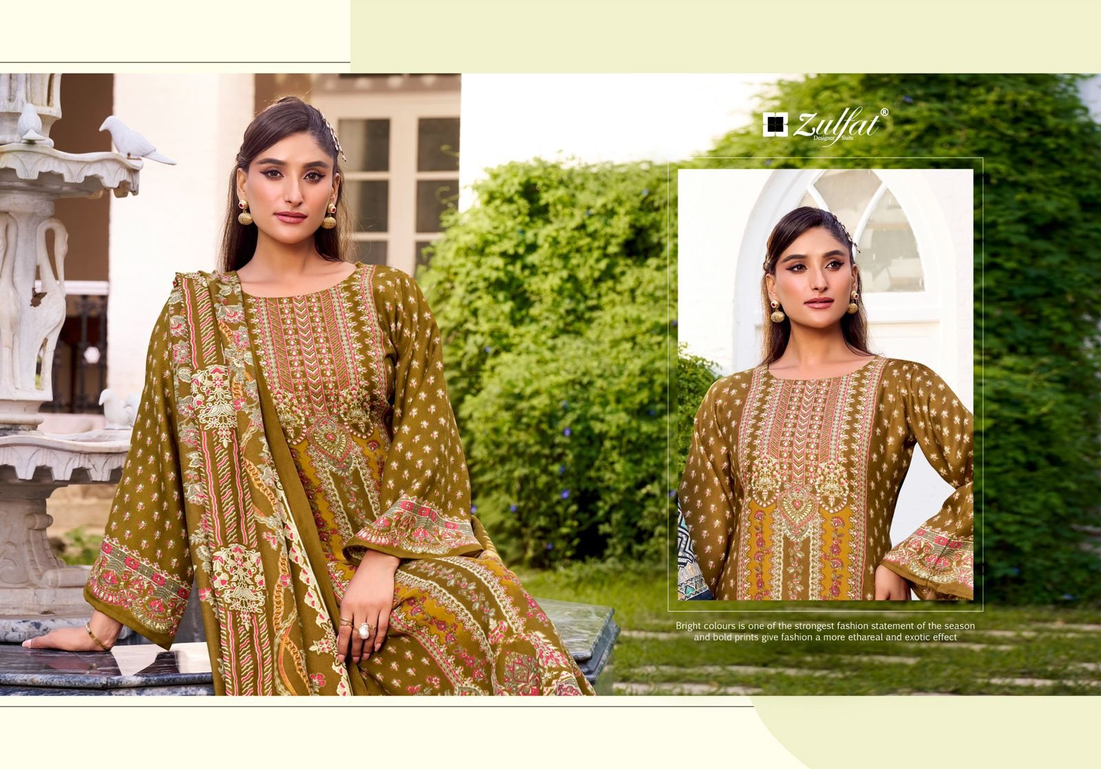 Zulfat Naaz Woollen Pashmina Dress Material Set