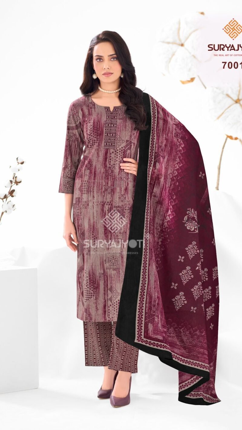 Suryajyoti Trendy Cotton Vol-70 Dress Material Set