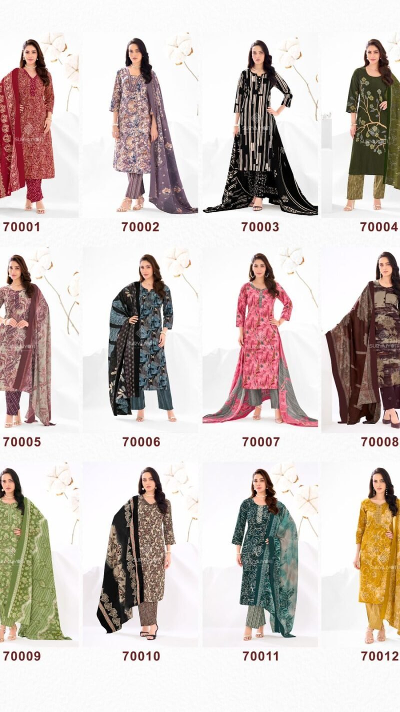 Suryajyoti Trendy Cotton Vol-70 Dress Material Set