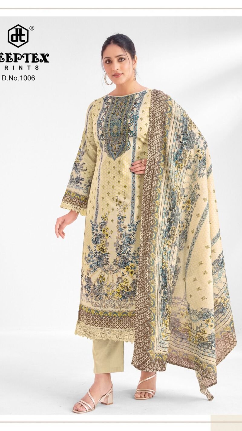 DEEPTEX Aaisha Noor Vol-1 Cotton Suit with Lace Work