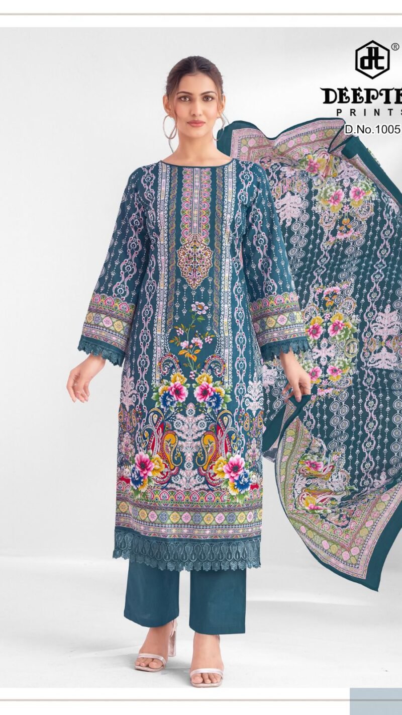 DEEPTEX Aaisha Noor Vol-1 Cotton Suit with Lace Work