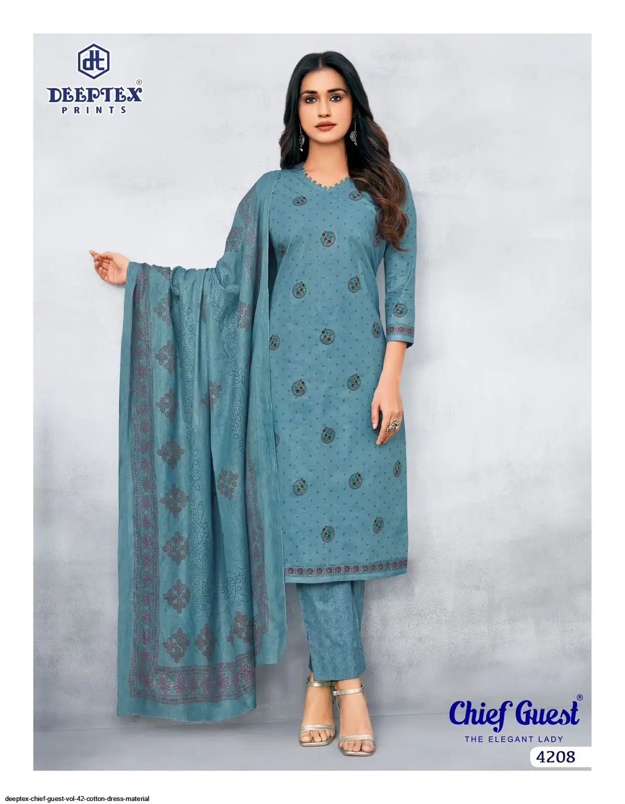Chief Guest Vol-42 Cotton Dress Material Set