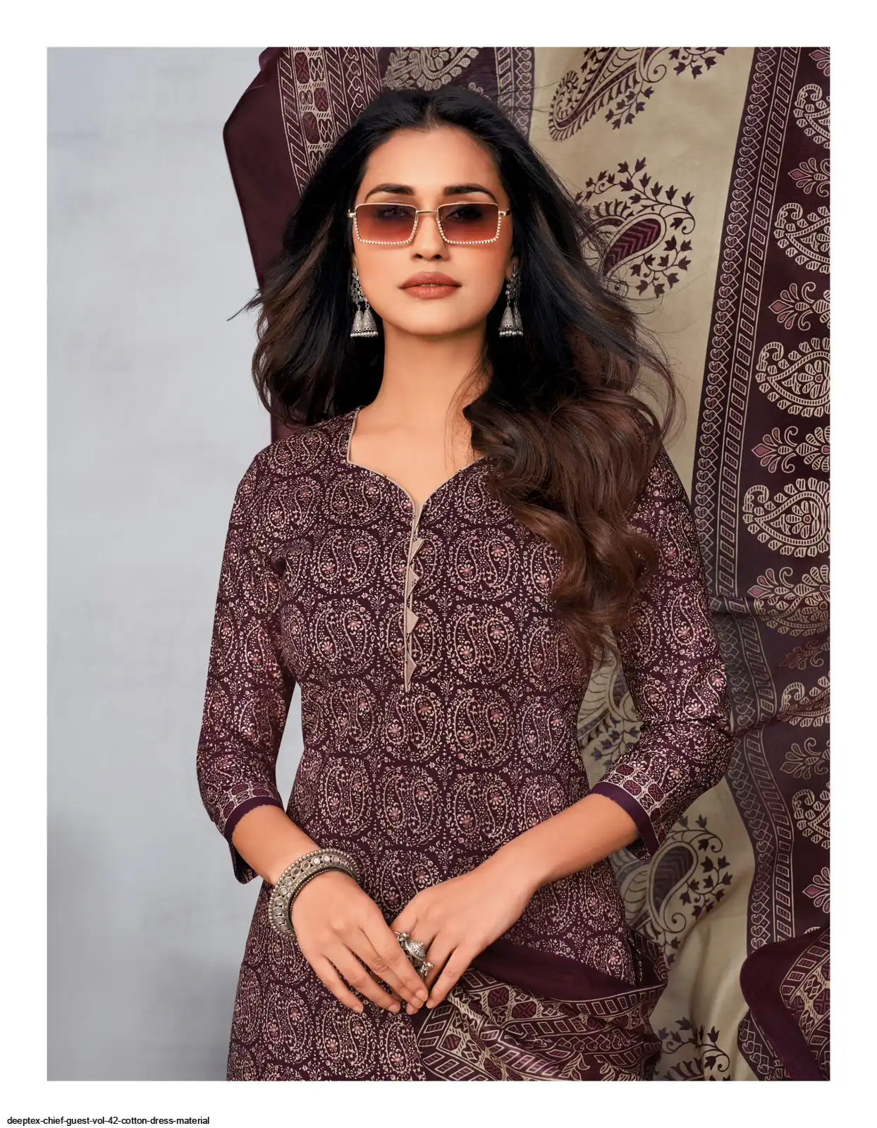 Chief Guest Vol-42 Cotton Dress Material Set