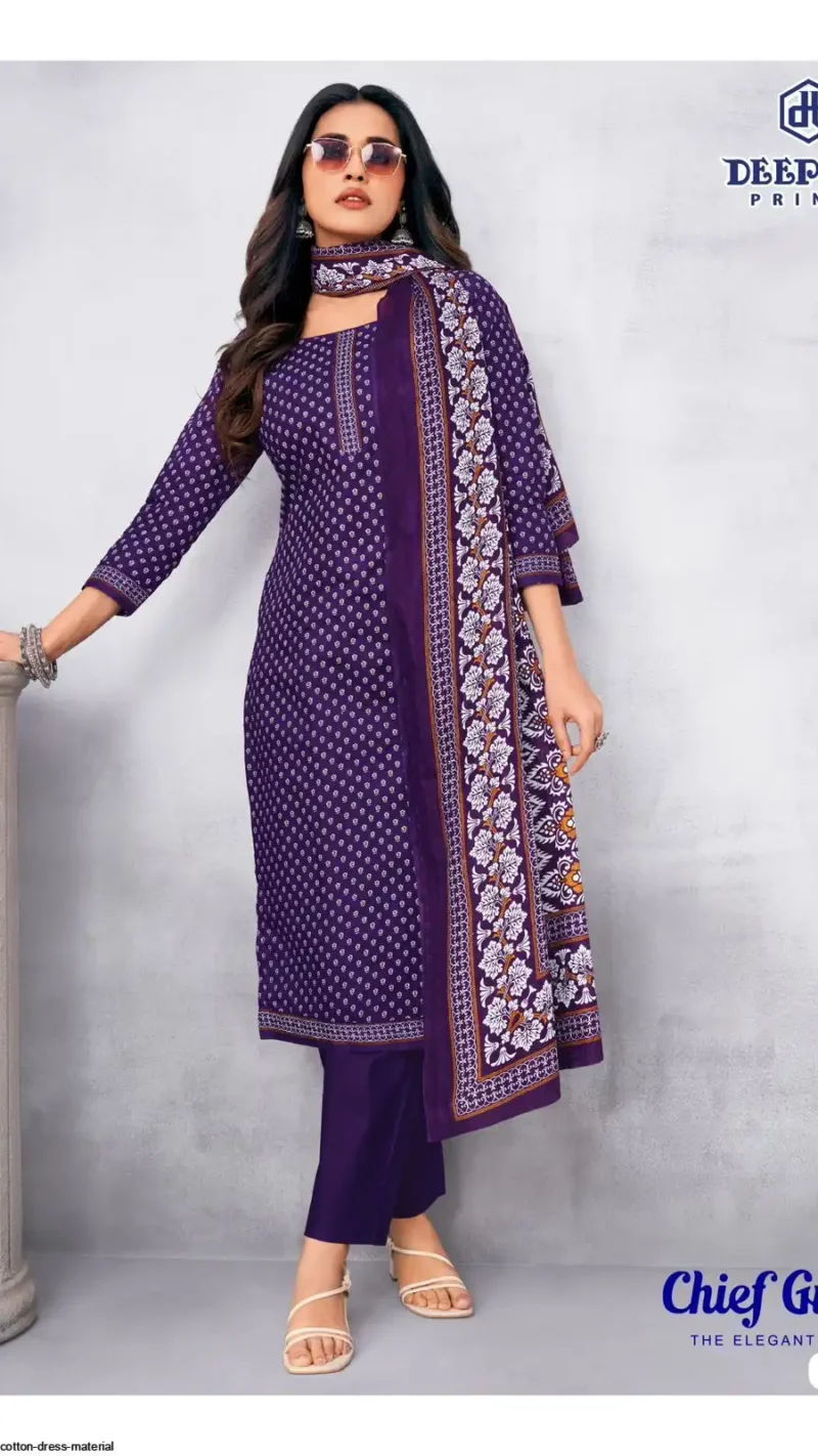 Chief Guest Vol-42 Cotton Dress Material Set
