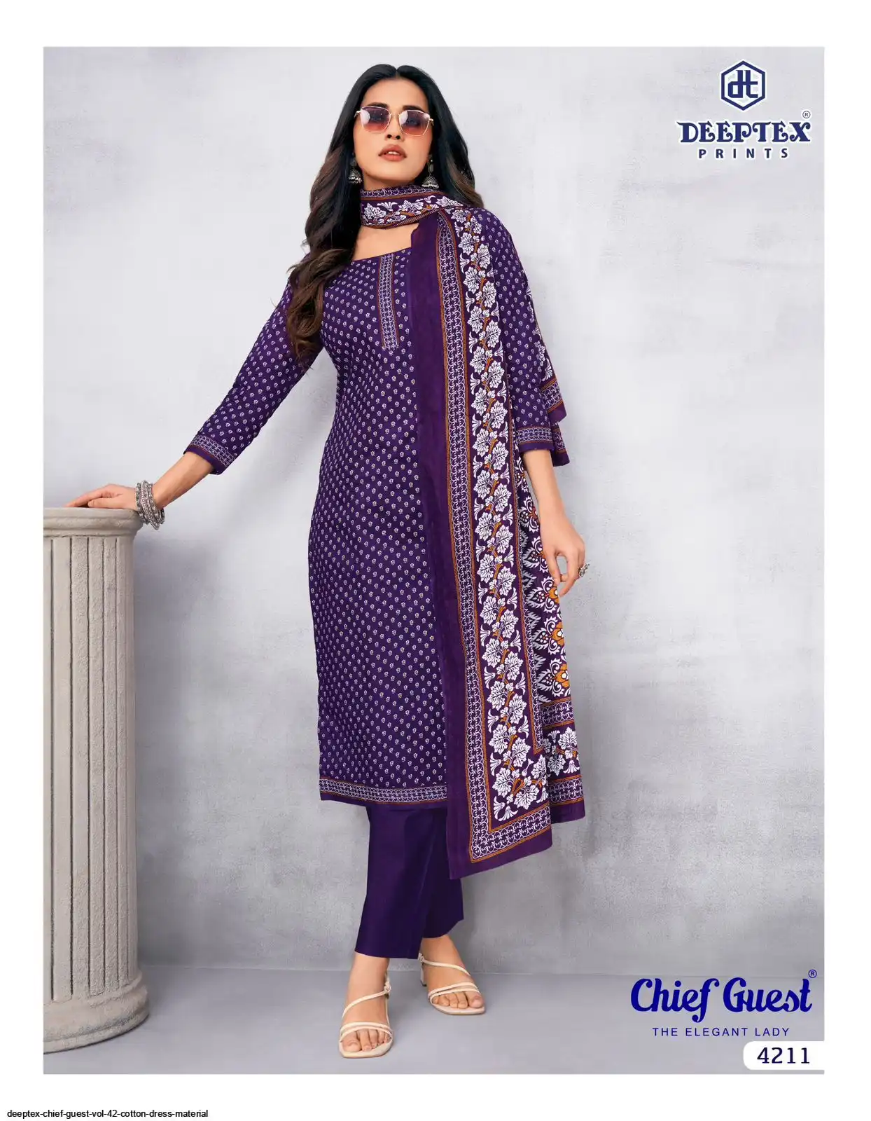 Chief Guest Vol-42 Cotton Dress Material Set