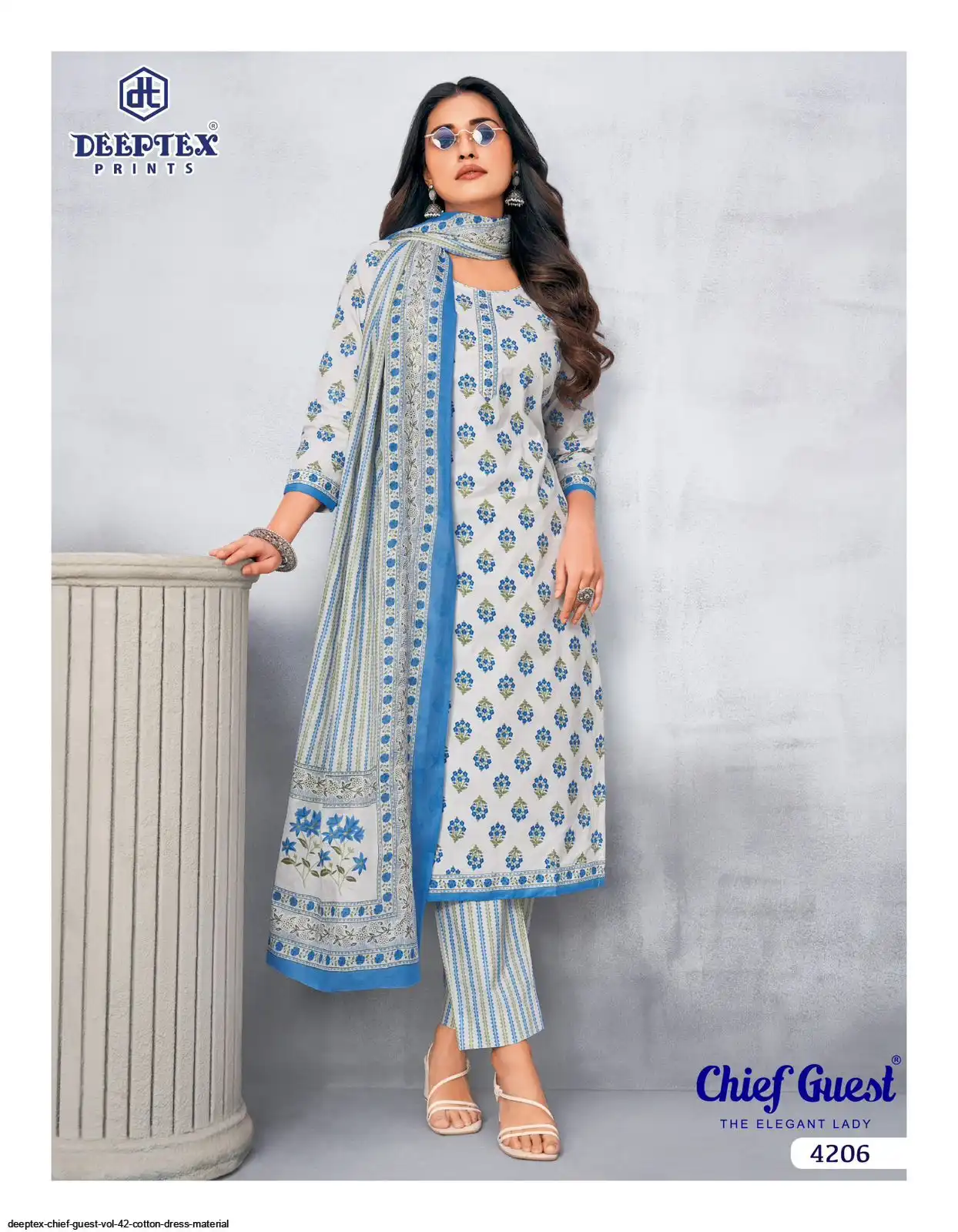 Chief Guest Vol-42 Cotton Dress Material Set