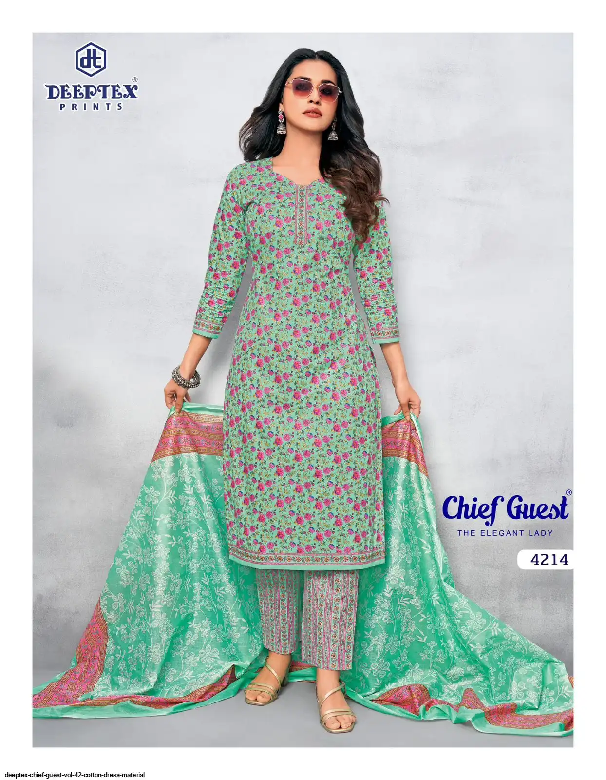 Chief Guest Vol-42 Cotton Dress Material Set