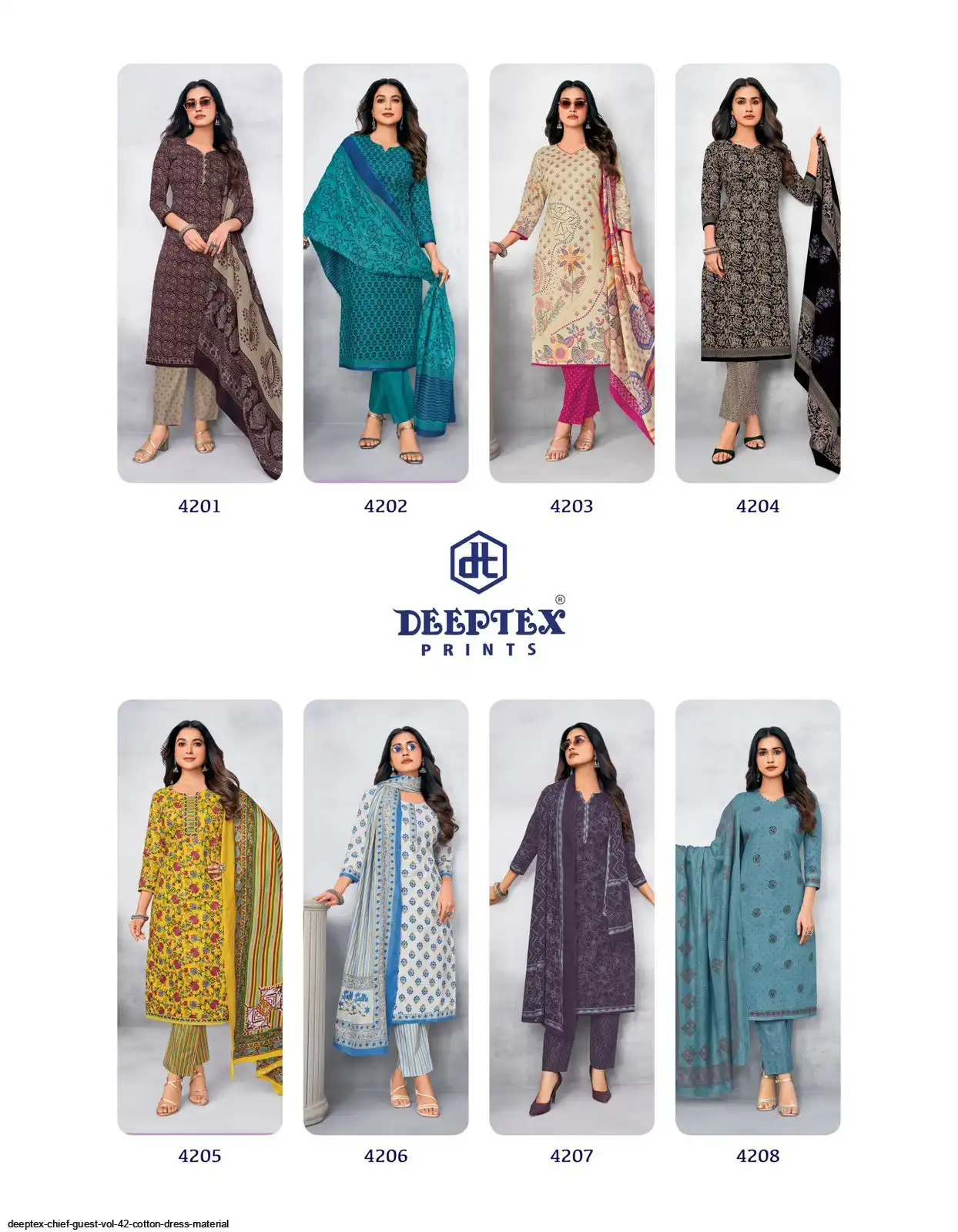 Chief Guest Vol-42 Cotton Dress Material Set