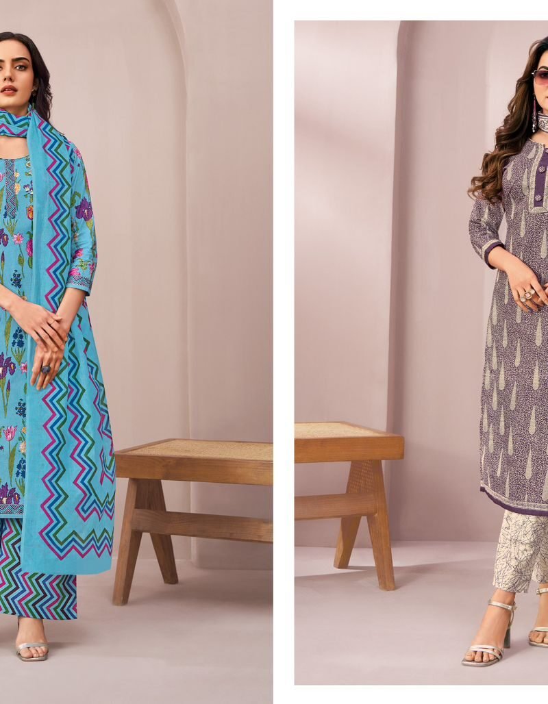 Deeptex Miss India Vol-97 cotton suit material set 16 designs unstitched cotton dress material with dupatta catalogue