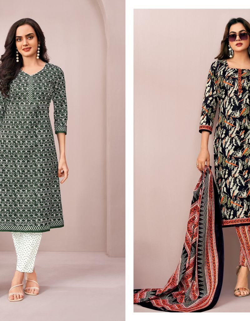 Deeptex Miss India Vol-97 cotton suit material set 16 designs unstitched cotton dress material with dupatta catalogue