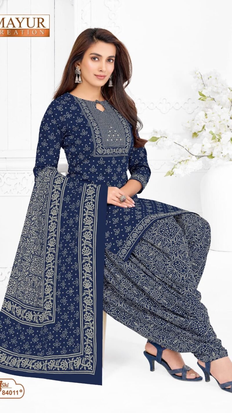 Mayur Khushi Vol 84 new cotton dress material wholesale catalogue with cotton top bottom and dupatta by Mayur Creation