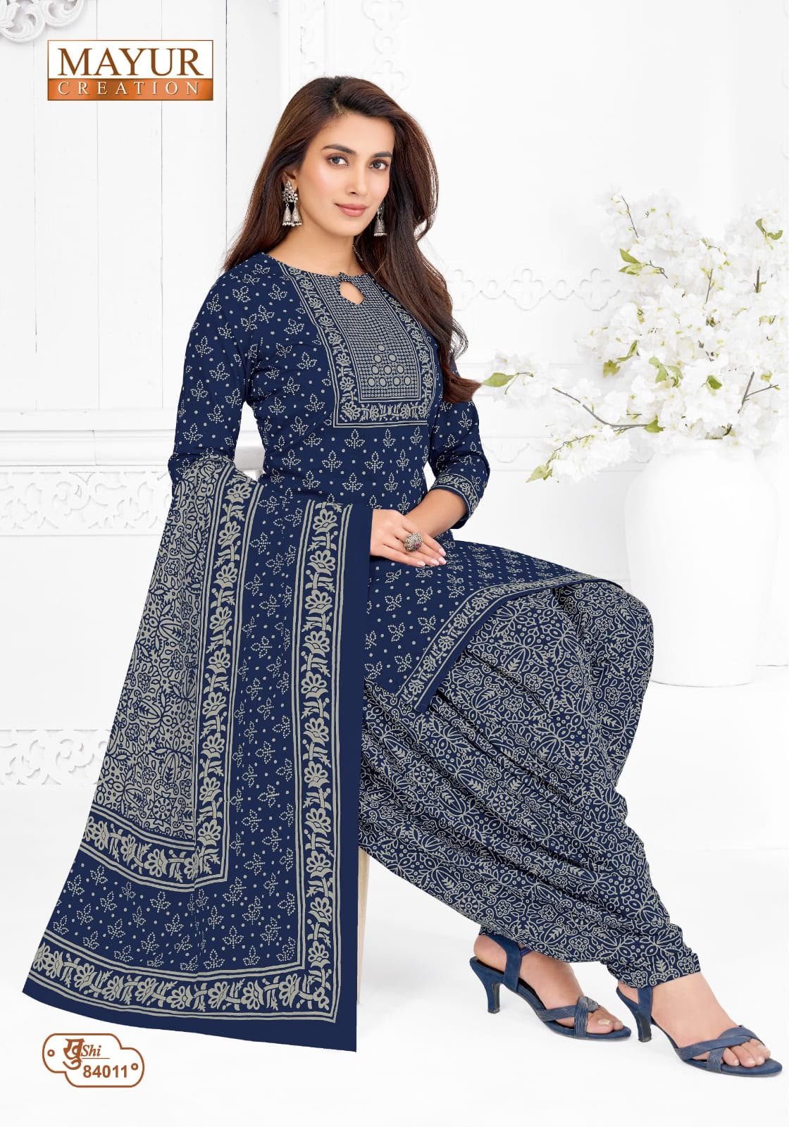 Mayur Khushi Vol 84 new cotton dress material wholesale catalogue with cotton top bottom and dupatta by Mayur Creation