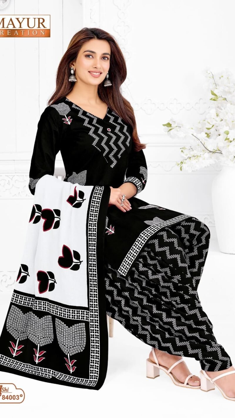 Mayur Khushi Vol 84 new cotton dress material wholesale catalogue with cotton top bottom and dupatta by Mayur Creation