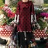 Polka Dot Dress Material Wholesale pure cotton printed suit with patch embroidery and printed dupatta
