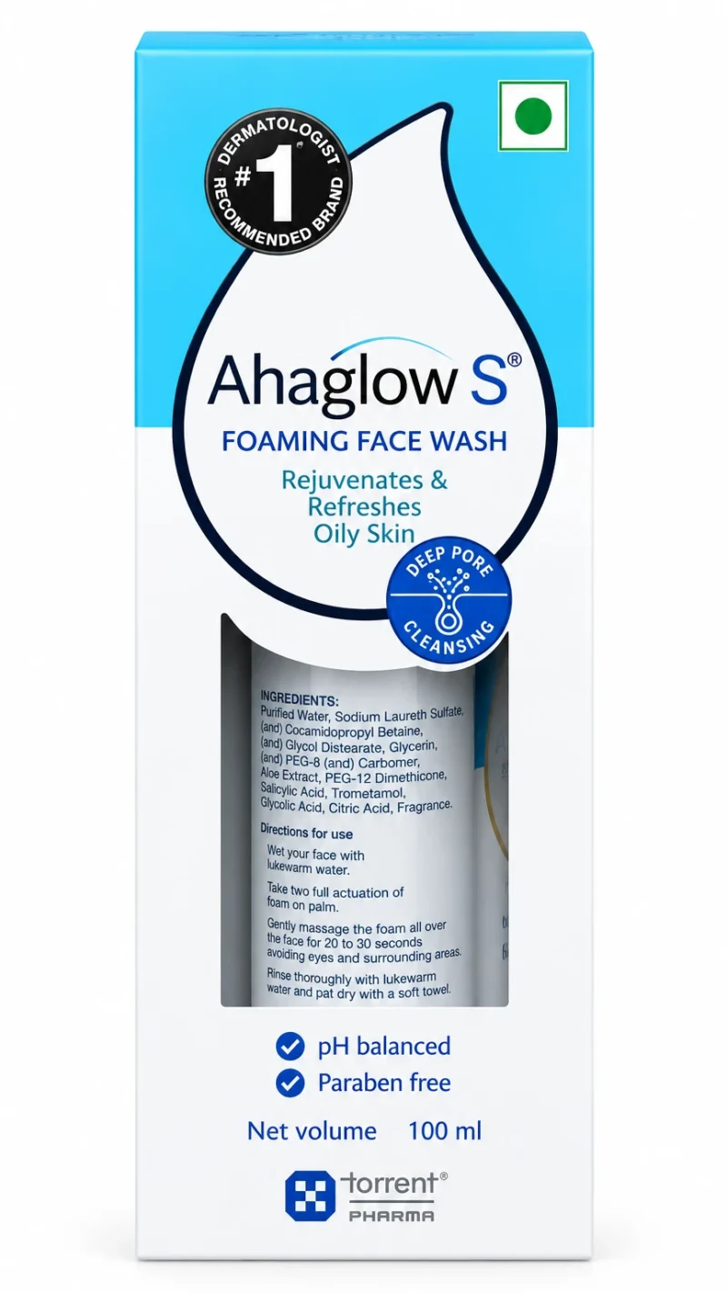 Ahaglow S Foaming Face Wash product bottle