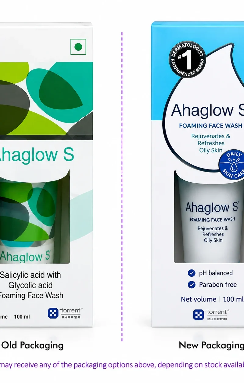 Ahaglow foaming face wash bottle for facial cleansing