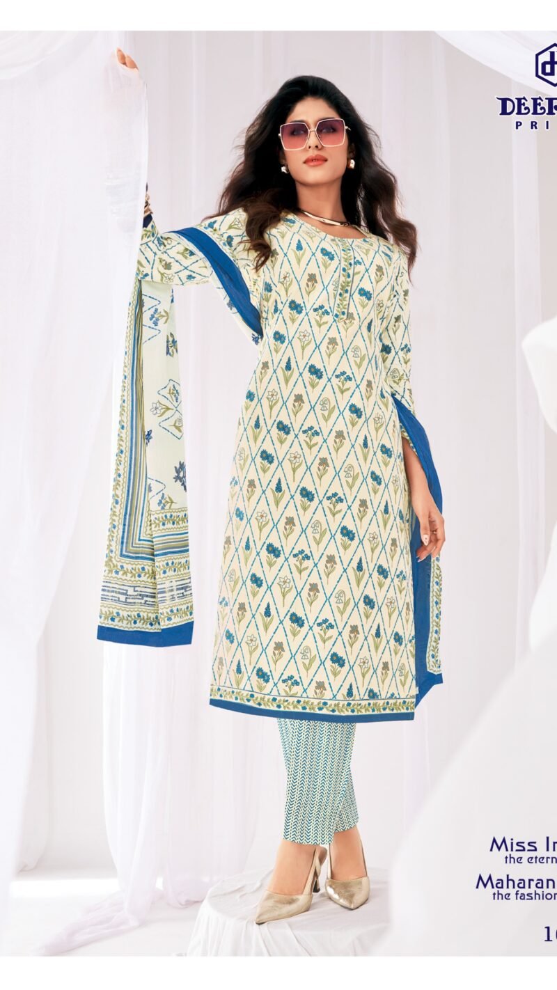 Deeptex Miss India Vol 100 cotton dress material catalogue by Deeptex Prints